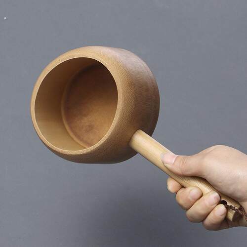 天然手工竹勺子带导流嘴茶道茶勺大汤勺舀水瓢茶艺带鸭嘴打豆浆勺