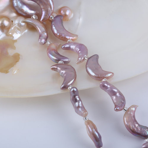 诸暨天然淡水珍珠 巴洛克月亮异形珍珠无孔裸珠diy饰品配件批发