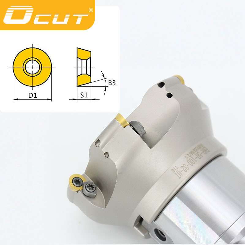 EMR圆鼻数控铣刀盘 端面平面铣刀头EMR5R6R 50 63 80刀粒PRMW1204