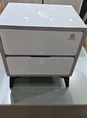 DZA-13灰白床头柜小型床边柜用储物柜家用卧室实木收纳柜置物缝隙