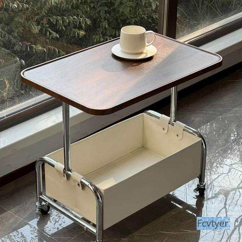 创意边几可移动茶几现代简约沙发边柜客厅小推车置物架带轮小桌子