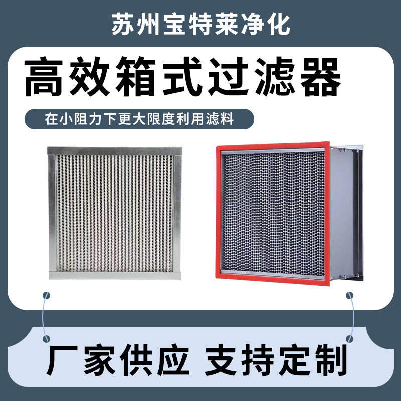有隔板高效过滤器无隔板空气过滤器耐高温液槽W型箱式洁净室通风