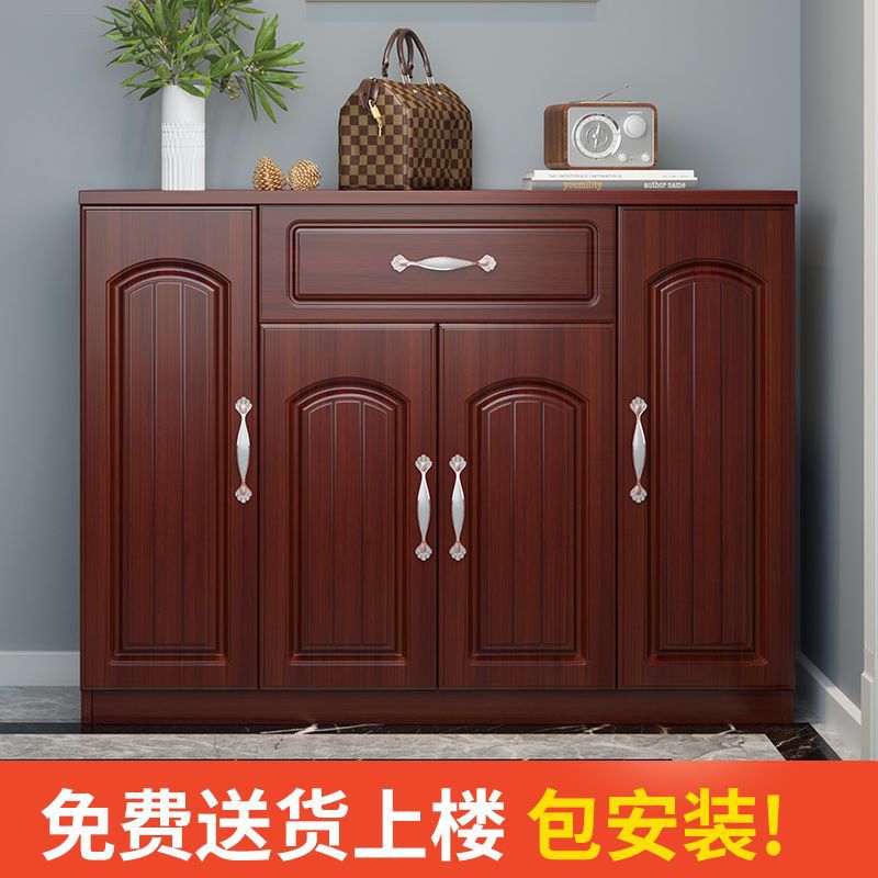 红色红木鞋柜门厅多功能批发门口枣红色进门靠墙收纳特价促销家用