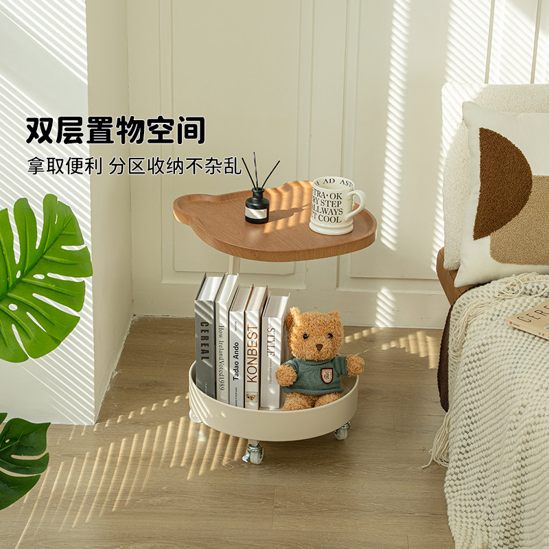 客厅边几茶几一体带风扇置物架