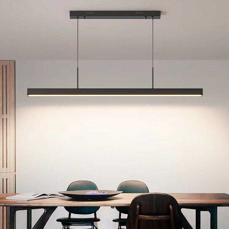 一字餐厅吊灯现代简约餐厅灯茶室办公室吧台极简长条餐桌饭厅灯具