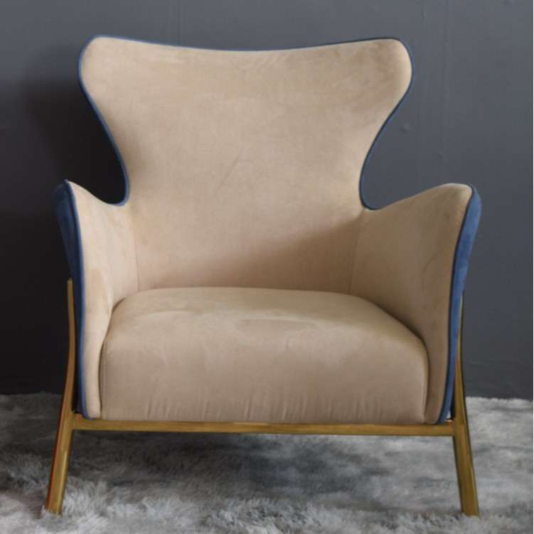 意美家北欧单人沙发椅客厅轻奢小沙发懒人布艺简约休闲椅8993