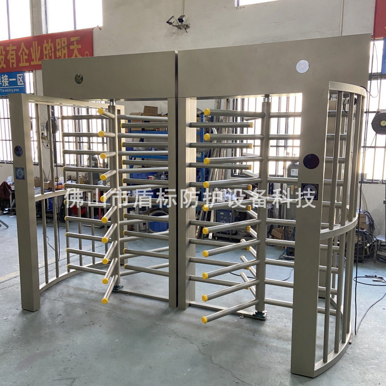 小区智能刷卡人脸旋转道闸 双通道人行道闸门禁系统120度全高转闸