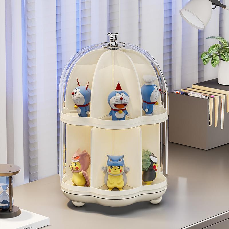 盲盒收纳展示架手办架子透明手办盒防尘摆件展示柜泡泡玛特展示盒