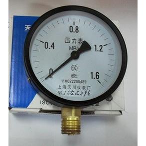 压力表Y100 0-1MPA 1.6MPA 径向压力表 上海天川仪表厂