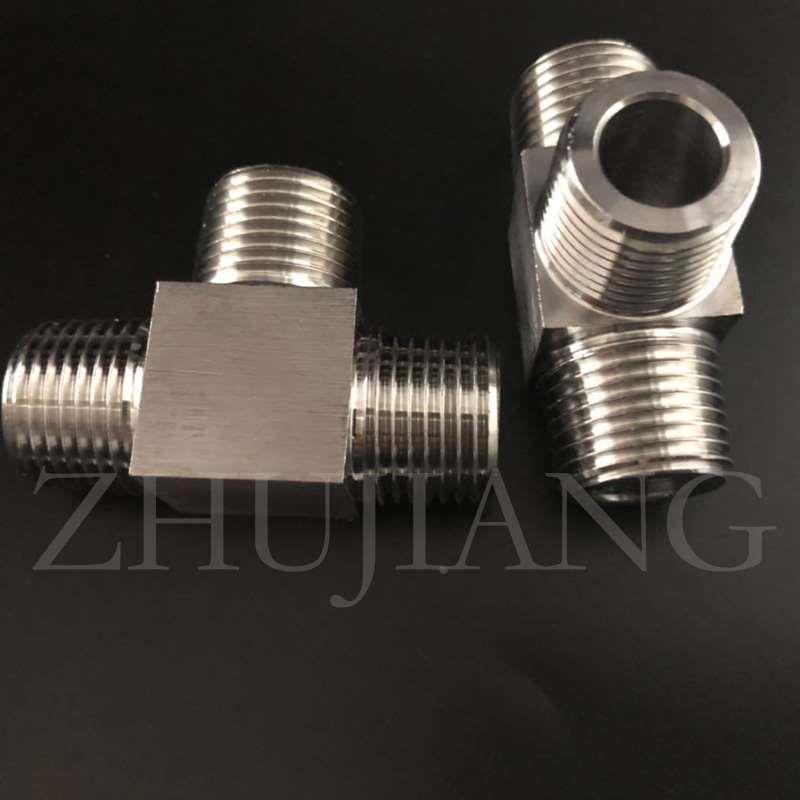 304不锈钢外丝三通三通接头高压外螺纹三通接头加厚三通4分6分