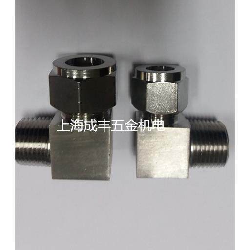 不锈钢304卡套弯头终端 直接外丝卡套接头2分1/4-3-6-8-10-12-4