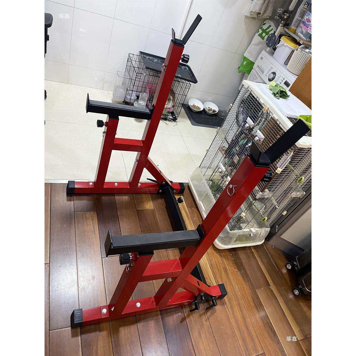 卧推架深蹲架连体举重架杠铃架可调节哑铃凳力量训练家用健身器材