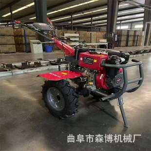 12马力柴油电启动微耕机两驱小型手扶旋耕机硬地深翻打垄耕地机