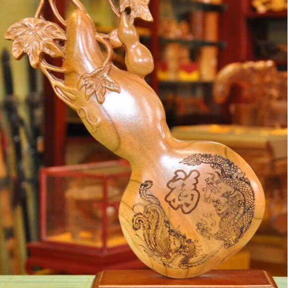 厂家批发桃木工艺品FLX-8033葫芦摆件福临桃木剑挂件节庆礼木质