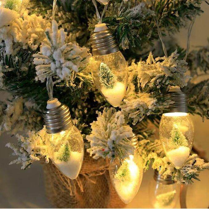 圣诞装饰LED闪灯氛围卧室布置雪人圣诞老人玩偶室内圣诞树圣诞节