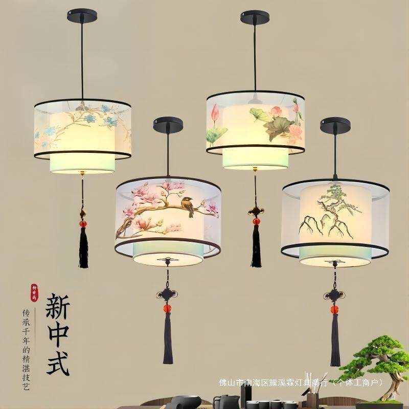 新中式吊灯茶室卧室客厅餐厅走廊过道玄关书房古典中国风古风吊灯