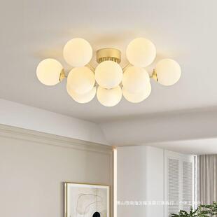 客厅轻奢魔豆吸顶灯北欧现代简约客厅灯个性创意温馨餐房主卧室灯