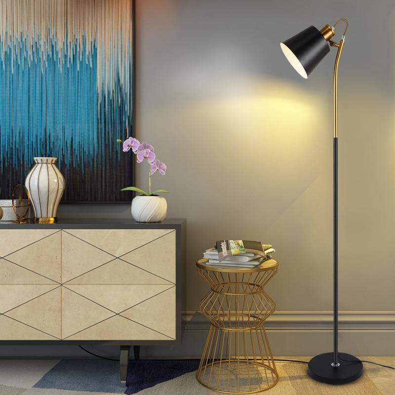 简约长臂铁艺折叠落地灯家居书房LED护眼铁艺落地灯可调节落地灯
