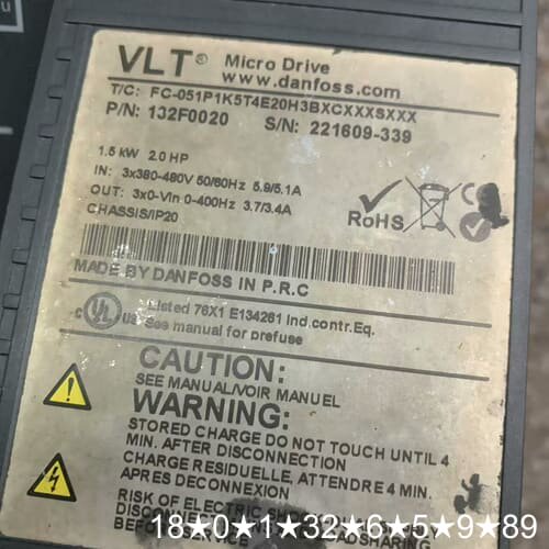 丹佛斯变频器FC-051P1K5T4E20H3BXC(1.5