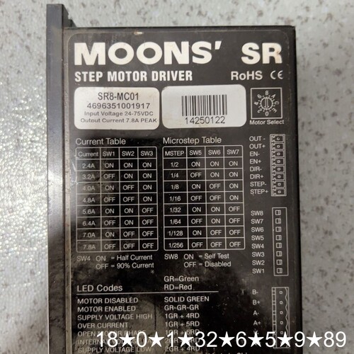 鸣志SR8-MC01步进驱动器，，成色如图。便宜，