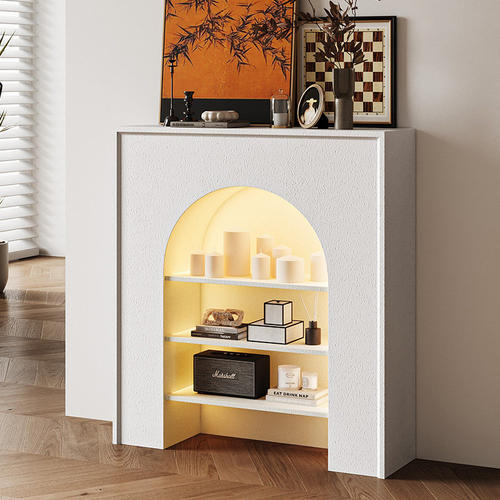 法式简约民宿客厅多功能壁炉柜子