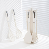 WUC硅胶锅铲汤勺漏勺不粘锅白色炒菜铲子家用耐高温抗菌厨具套装