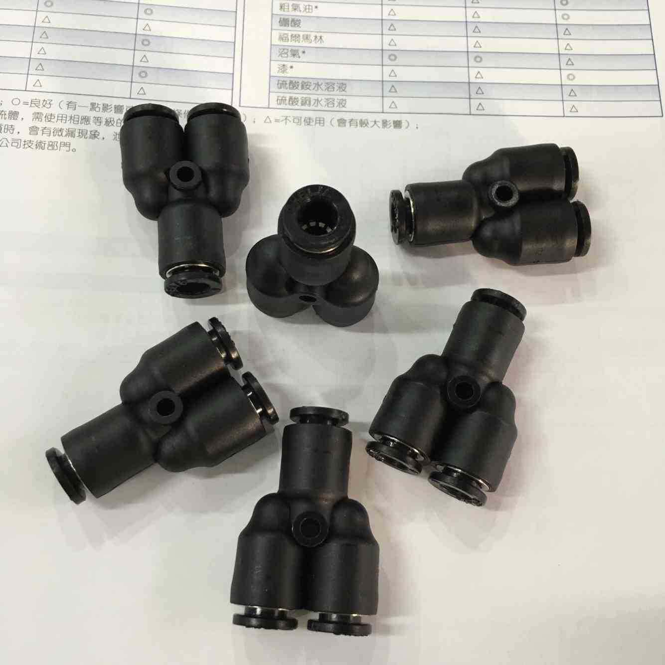 CHELIC气立可SQY4-4/SQY6-4/SQY6-6/8/10/12-6/8/10/12三通接管