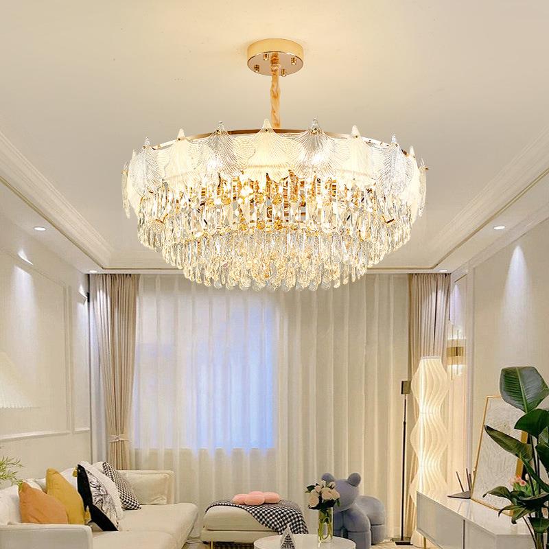 法式水晶吊灯具现代轻奢2023年新款设计师大气网红卧室客厅主灯饰