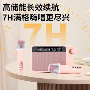 现货Y-16新品唱歌k歌音箱歌词显示屏话筒音响一体便携户外家用KTV