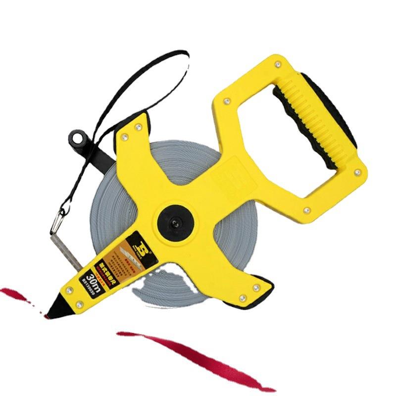 波斯工具 1级精度架式钢卷尺手摇手提式钢卷尺工程地测量