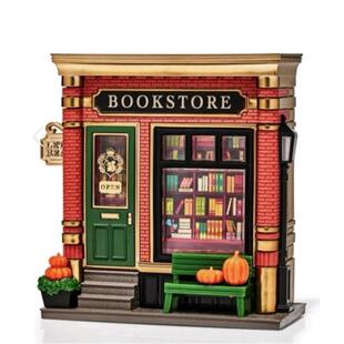 跨境新品Micro Night Light Bookstore微型夜灯书店氛围摆件装饰