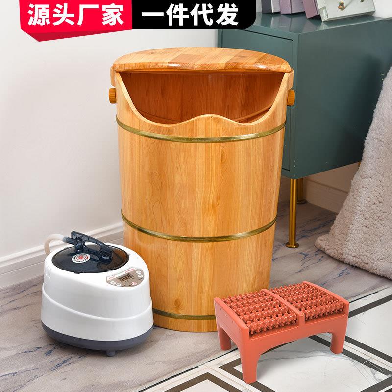 泡脚桶木桶蒸泡两用足浴桶熏蒸桶木盆洗脚盆实木泡脚盆洗脚桶厂家