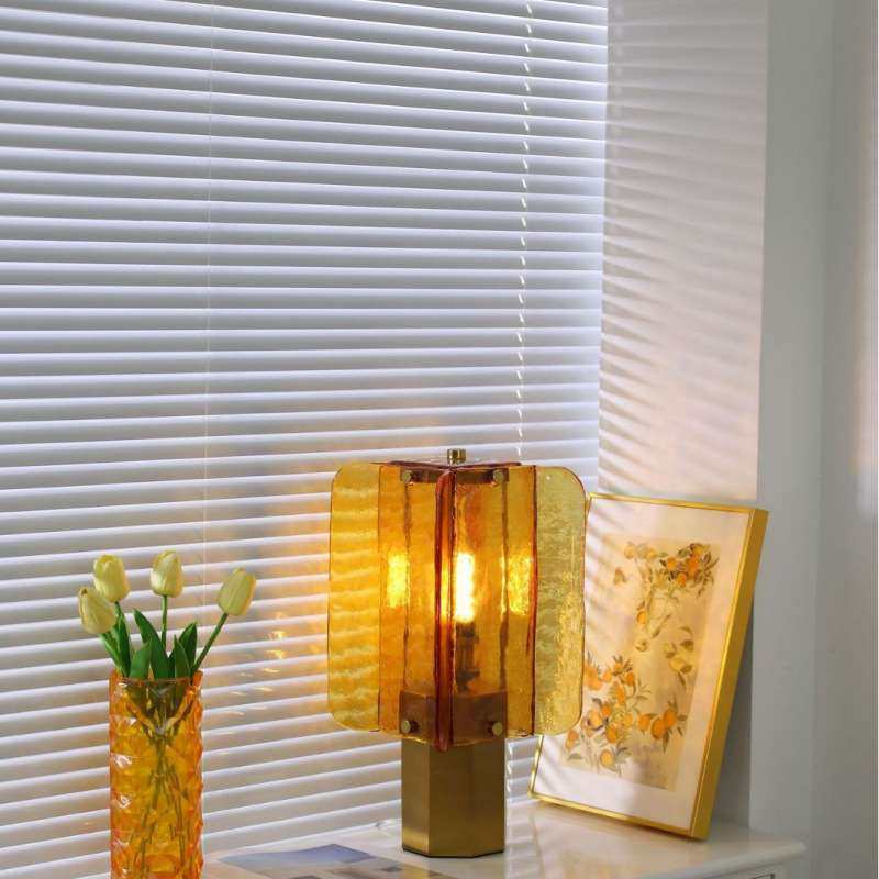 Elias中古风艺术台灯 意式穆拉诺手工玻璃卧室客厅书房琥珀色台灯