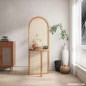 诏冯日式 藤编屏风客厅简约玄关进门家用隔断实木办公室小户型花架