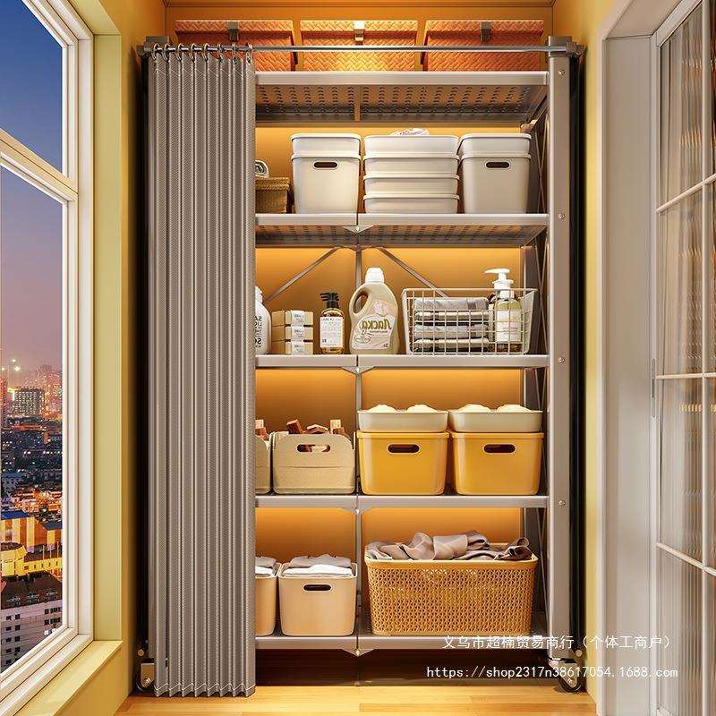 阳台置物架仓库货架家用多层杂物储藏柜多功能钢落地收纳架