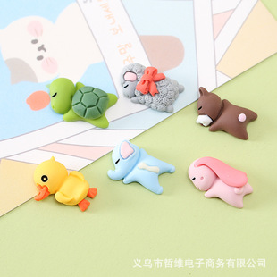 小熊diy手机壳贴片胸针儿童 卡通树脂配件批发趴趴睡眠小动物