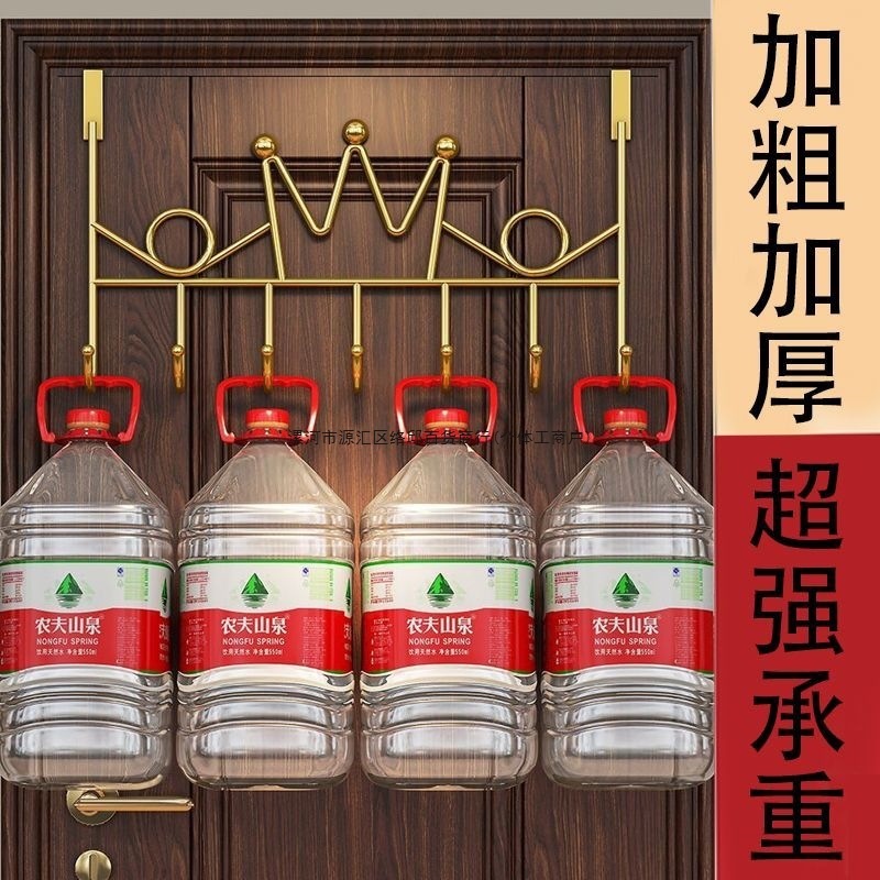 免打孔门后空间利用率大升级铁艺挂衣架收纳神器多用挂钩厨房浴室