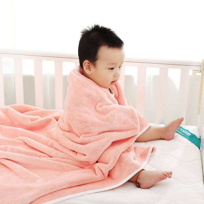 盖毯新生婴儿浴巾毛毯洗澡大毛巾正方形儿童抱被吸水速干裹巾