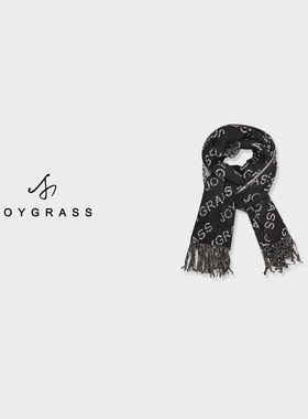 【晶晶姐妹专属】JOYGRSS高级感字母百搭单品双面围巾WJ-03551