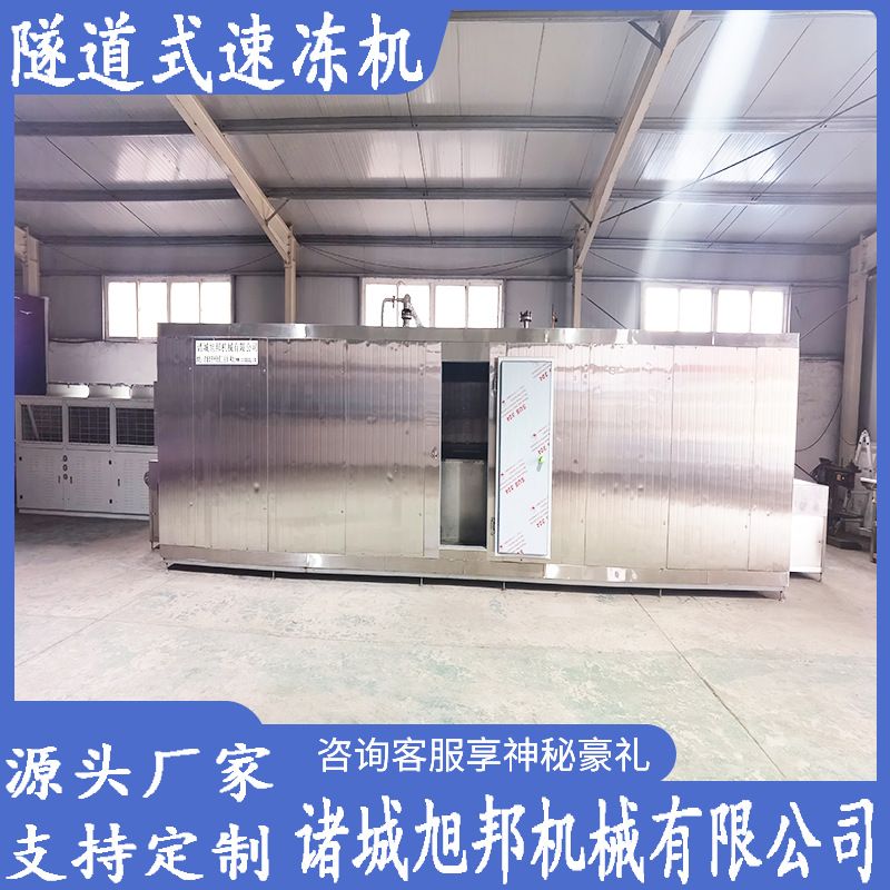 小龙虾低温锁鲜单冻机 预制菜网带速冻设备 肉制品隧道式速冻机