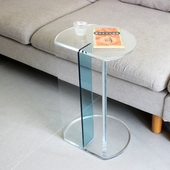 沙发边几亚克力立式 小茶几客厅家用透明奶茶店咖啡厅简约小边桌子