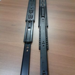 35cm 顶邦抽屉轨道阻尼滑轨家具导轨电脑桌滑道键盘托架三节轨