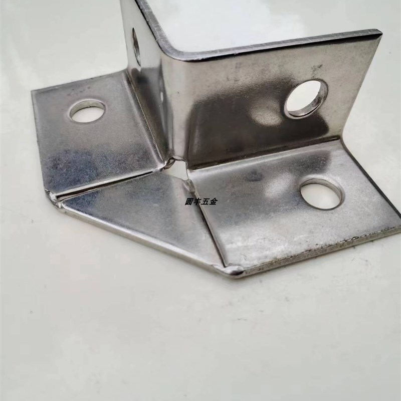 不锈钢304c型钢压板梁夹底座华司管夹L片护角拐角骑马卡压板管束