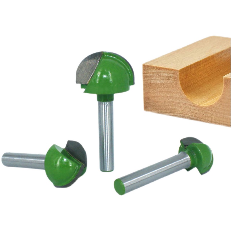 圆底刀元底木工铣刀修边机刀头开槽u型刀6mm柄丸球刀半圆头开槽刀