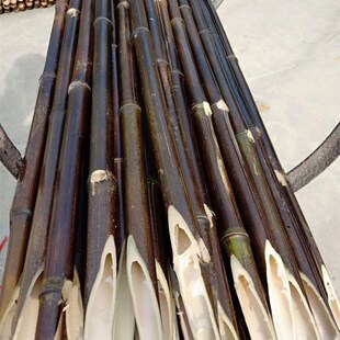 竹篱笆别墅装修防腐紫竹杆碳化竹杆黄竹杆民宿装潢天然黑蔷薇立柱