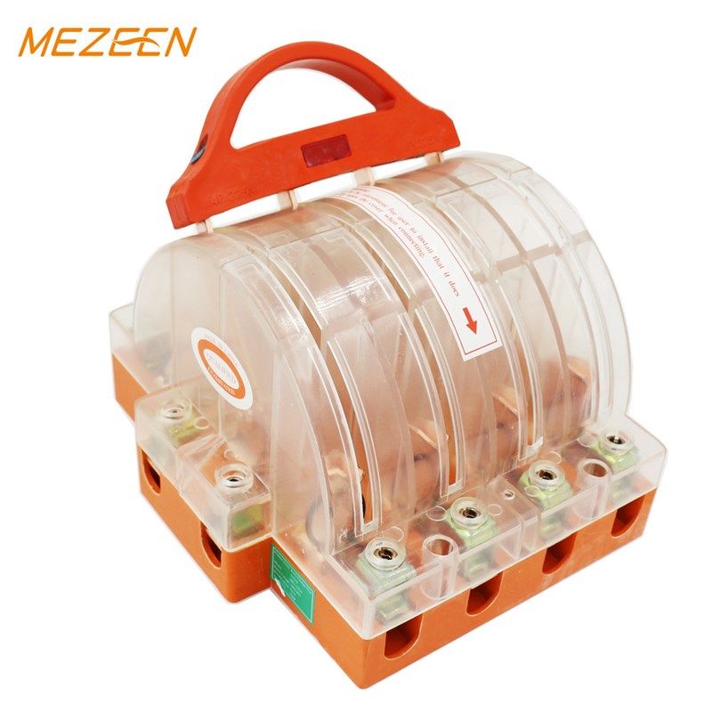 铜材质4P22A透明带灯四相双投闸刀开关双向闸刀电源切换开关