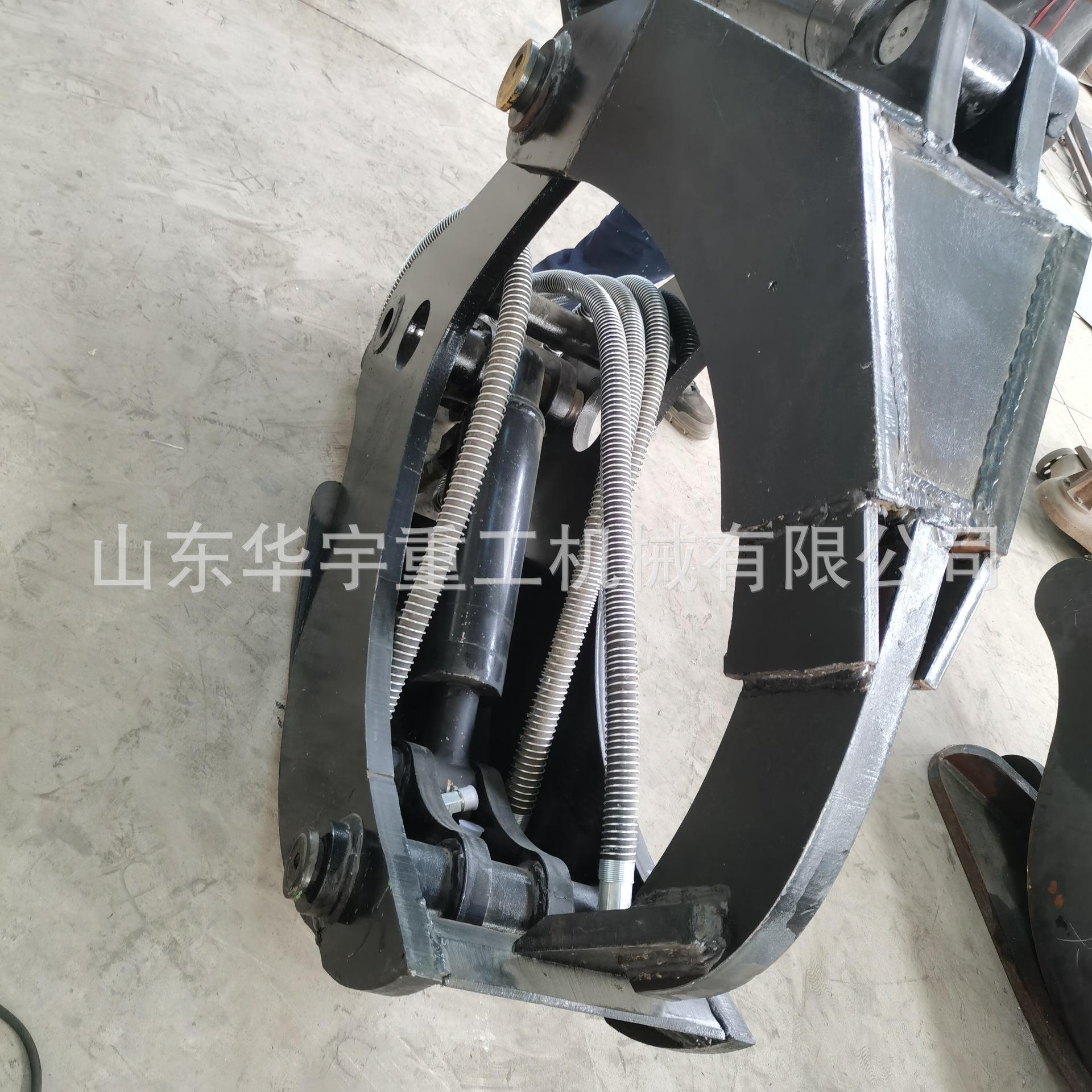 华宇供勾机夹树根树根挖拔器 园林起树根根机具 树根劈拔夹一体机