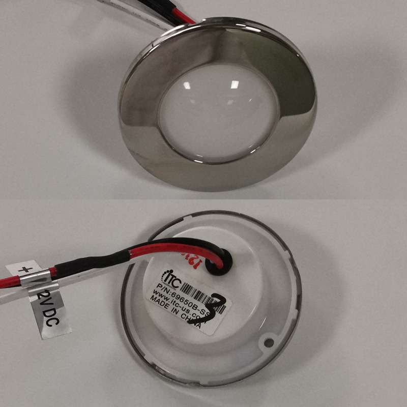 游艇灯房车灯,LED圆形内顶灯,双色装饰灯,低压灯,船用多色氛围灯