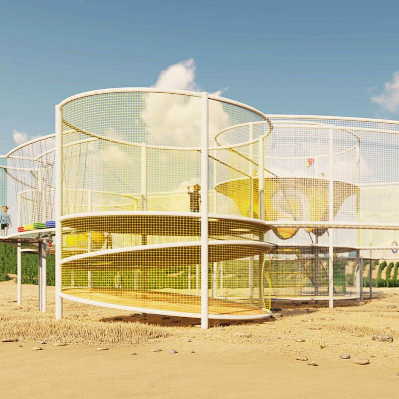 大型户外游乐拓展乐园绳网游乐园绳立方整体设计规划景区无动力