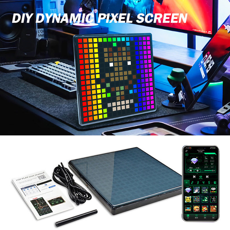 汽车蓝牙像素屏氛围灯DIY通用
